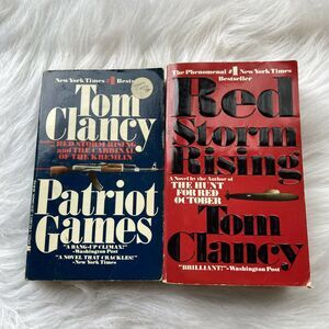 Tom Clancy Red Storm Rising The Patriot Games 1980s Paperbacks Vintage Lot of 2